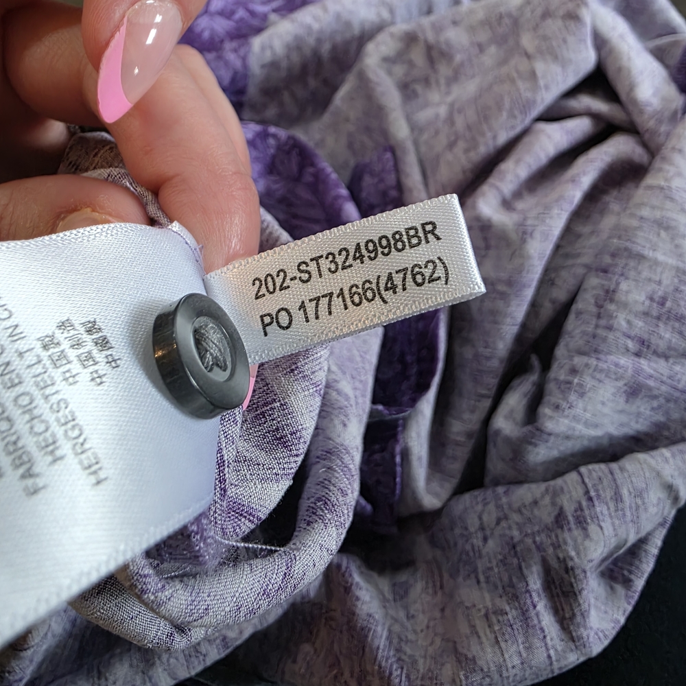 Tommy Bahama 100% Silk Purple Hawaian U Of W Huskies Print Men's Shirt - Picture 10 of 11